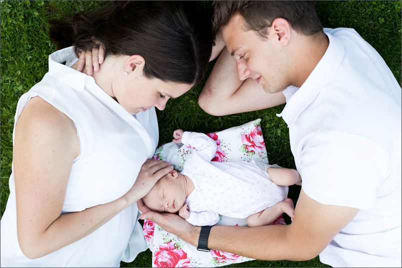 Neugeboren Fotoshooting Familienfotos